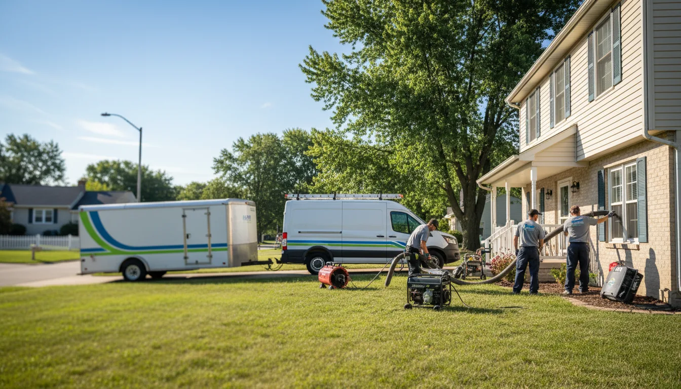 Flooded Basement Restoration And Cleanup With Repair in Corydon, IN near me